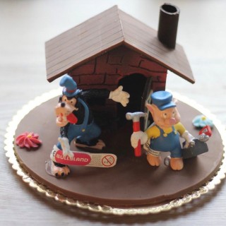 TRES CERDITOS CASA LADRILLO